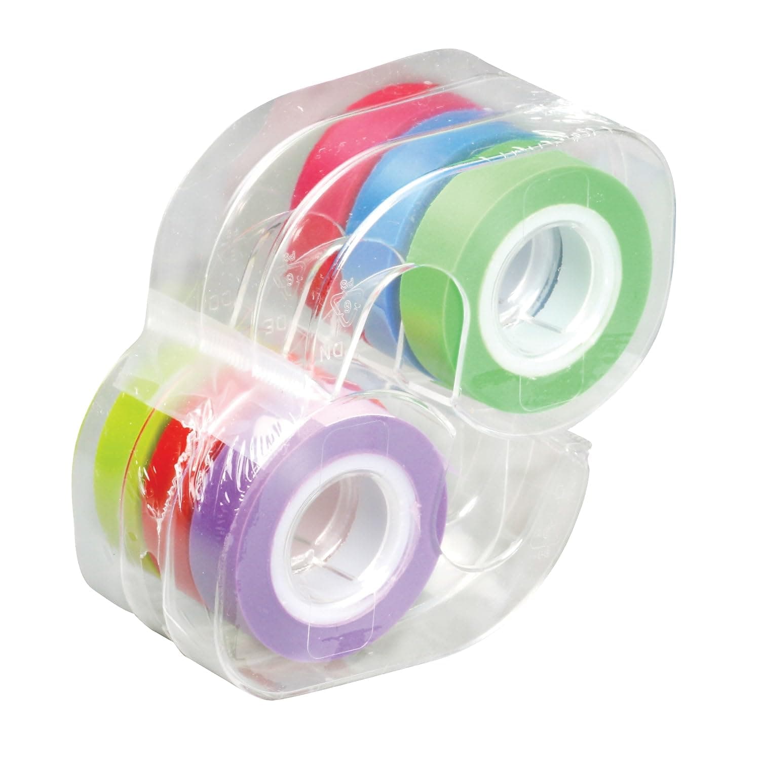 Lee Products Co. Removable Highlighter Tape, 0.5" x 720", Assorted, 6/Pack