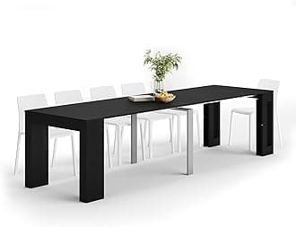 Mobili Fiver, Extendable Console Table Extension Holder, Easy, Black Ash, 90 x 45 x 76 cm, Melamine/Aluminium, Made in Italy