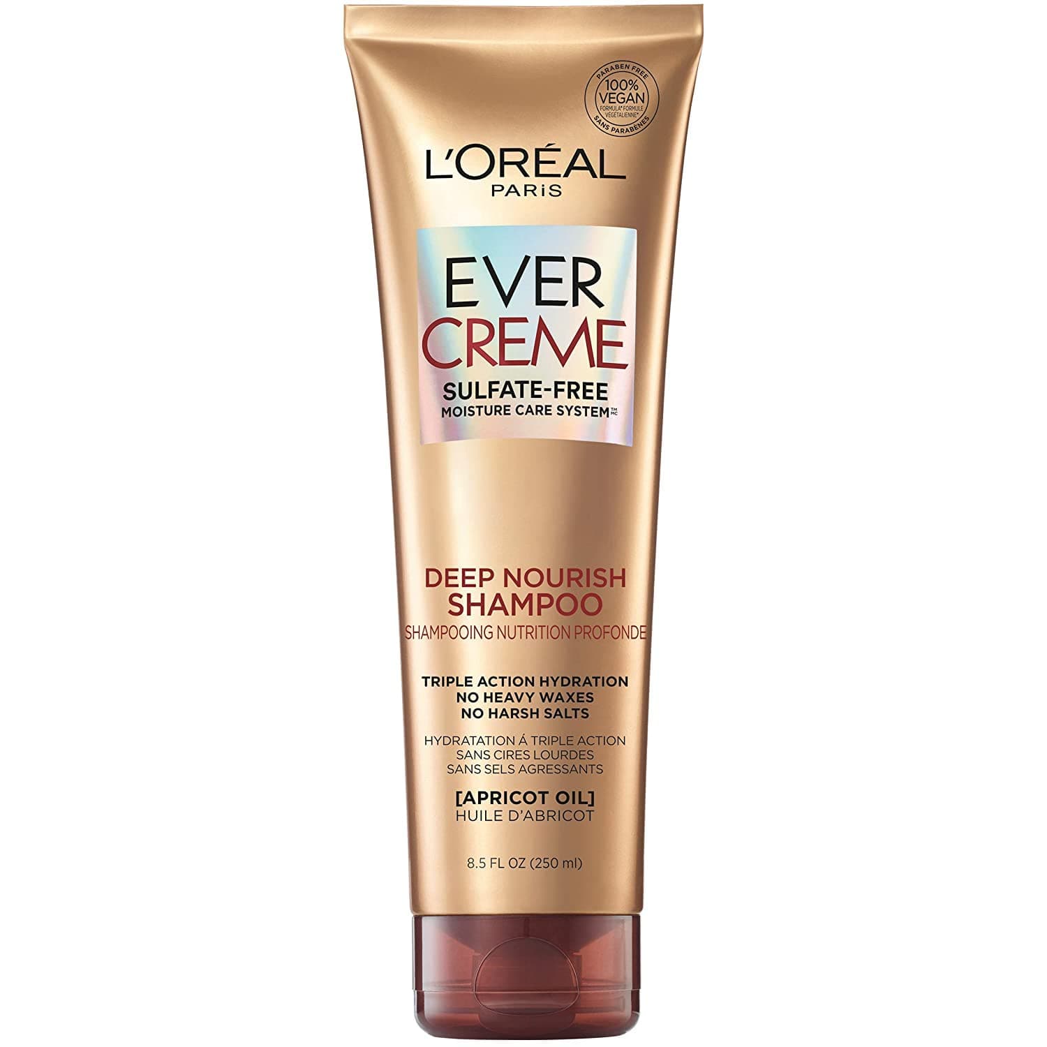 L'Oreal Paris Ever Creme Sulfate Free Deep Nourish Shampoo, 8.5 Ounce (Pack of 2)