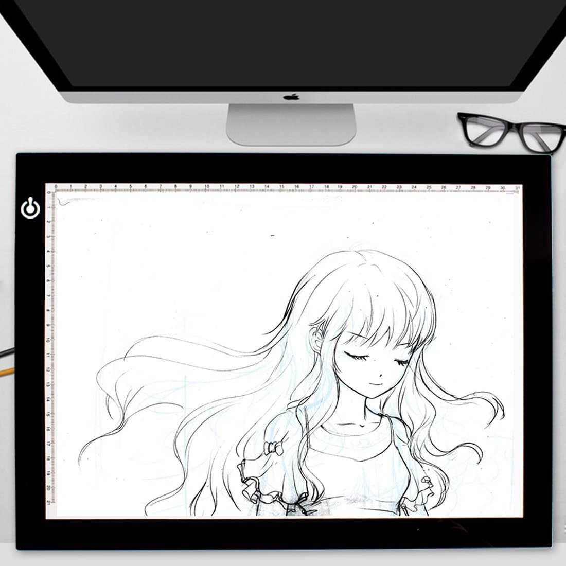 VIVINATURE Artcraft Tracing LED Light Pad Ultra-Thin LED Light Box Drawing Pad Adjustable Brightness Copy Board-A4 Holder …