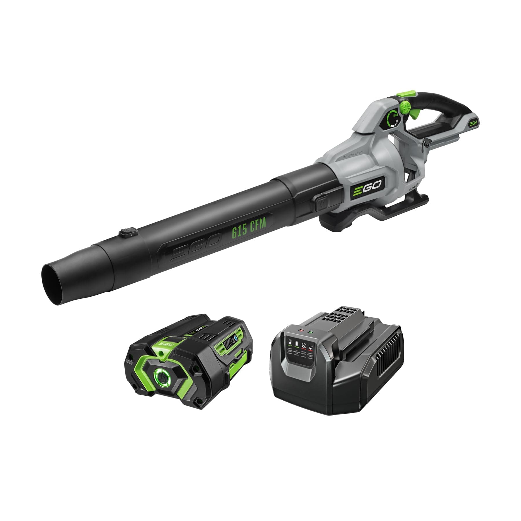 EGO Power+ LB4803 480 CFM 56-Volt Lithium-ion Cordless Leaf Blower Kit 2.5Ah Battery and Charger Included
