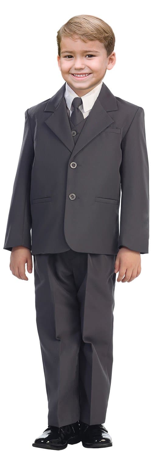 Boy's 2 Button Formal Classic Suit ( 5-piece with shirt, tie, and vest )
