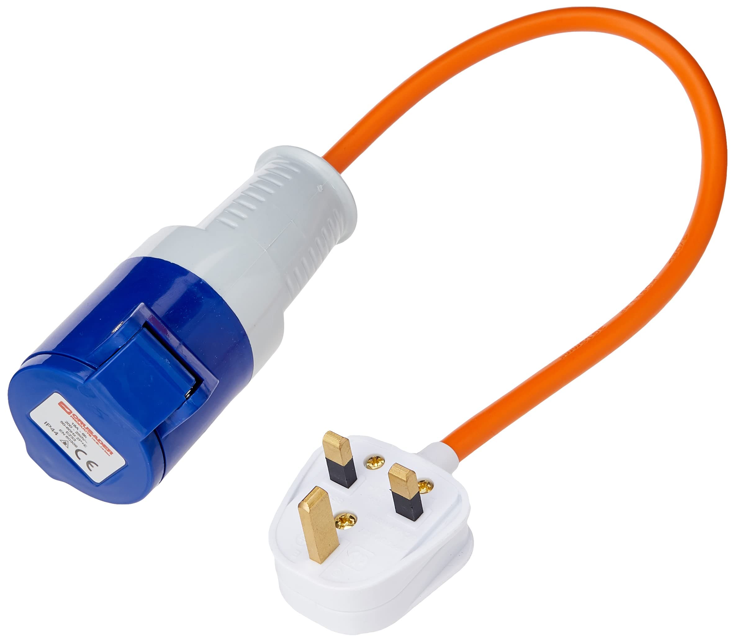 Crusader J220 Uk Mains Converter Lead, Blue