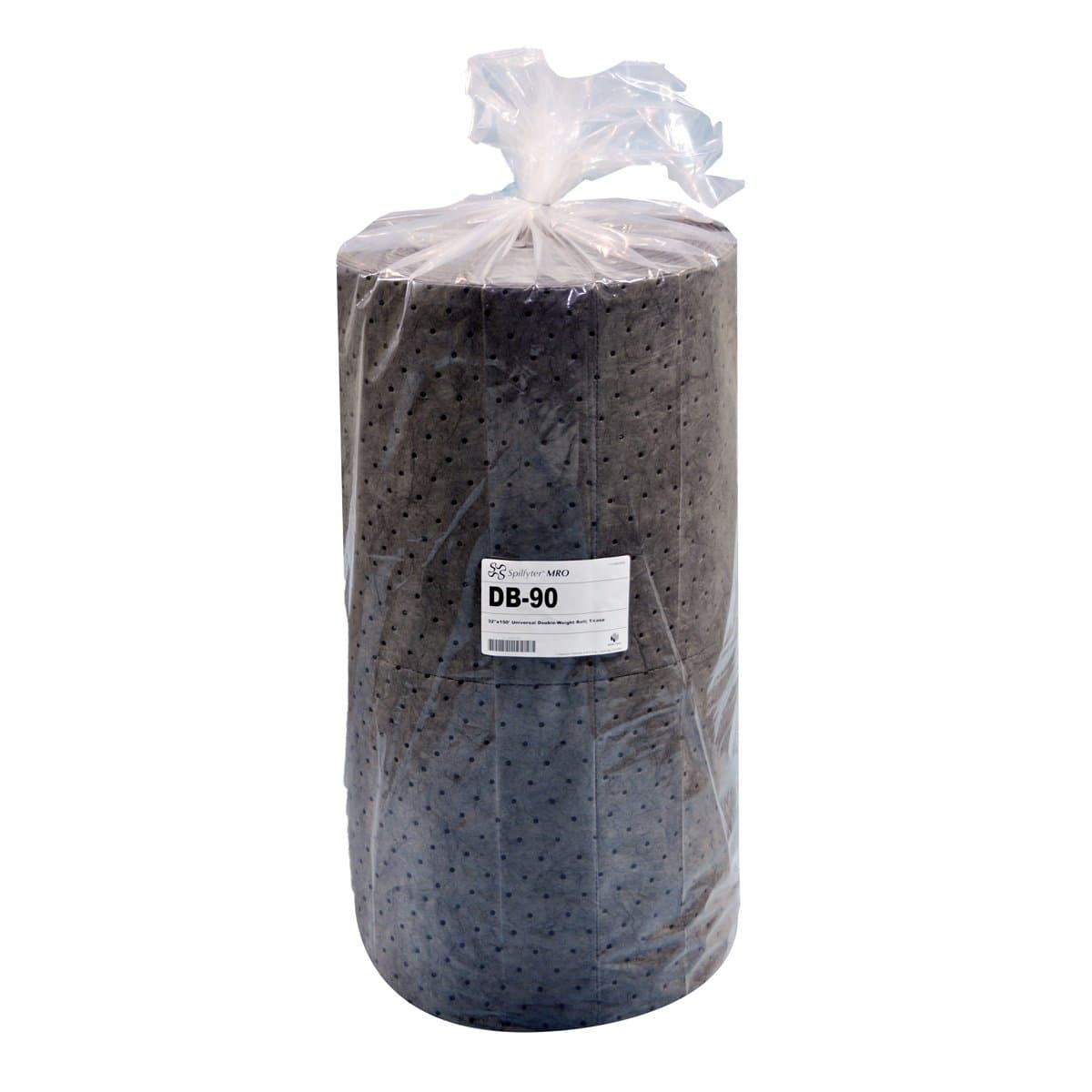 Spilfyter DB-90 Gray Universal Sorbent MRO Double Weight Absorbent Roll, 150' Length x 32" Width, 1 per Bag