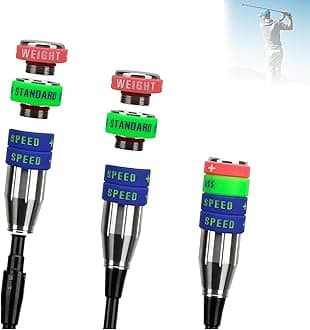 Golf Swing Speed Trainer Adjustable Training Equipment, Golf Tempo & Strength Training Tool Three Weight Configuration Options, Golf Trainer Aid for Beginners Warm-Ups, Practice