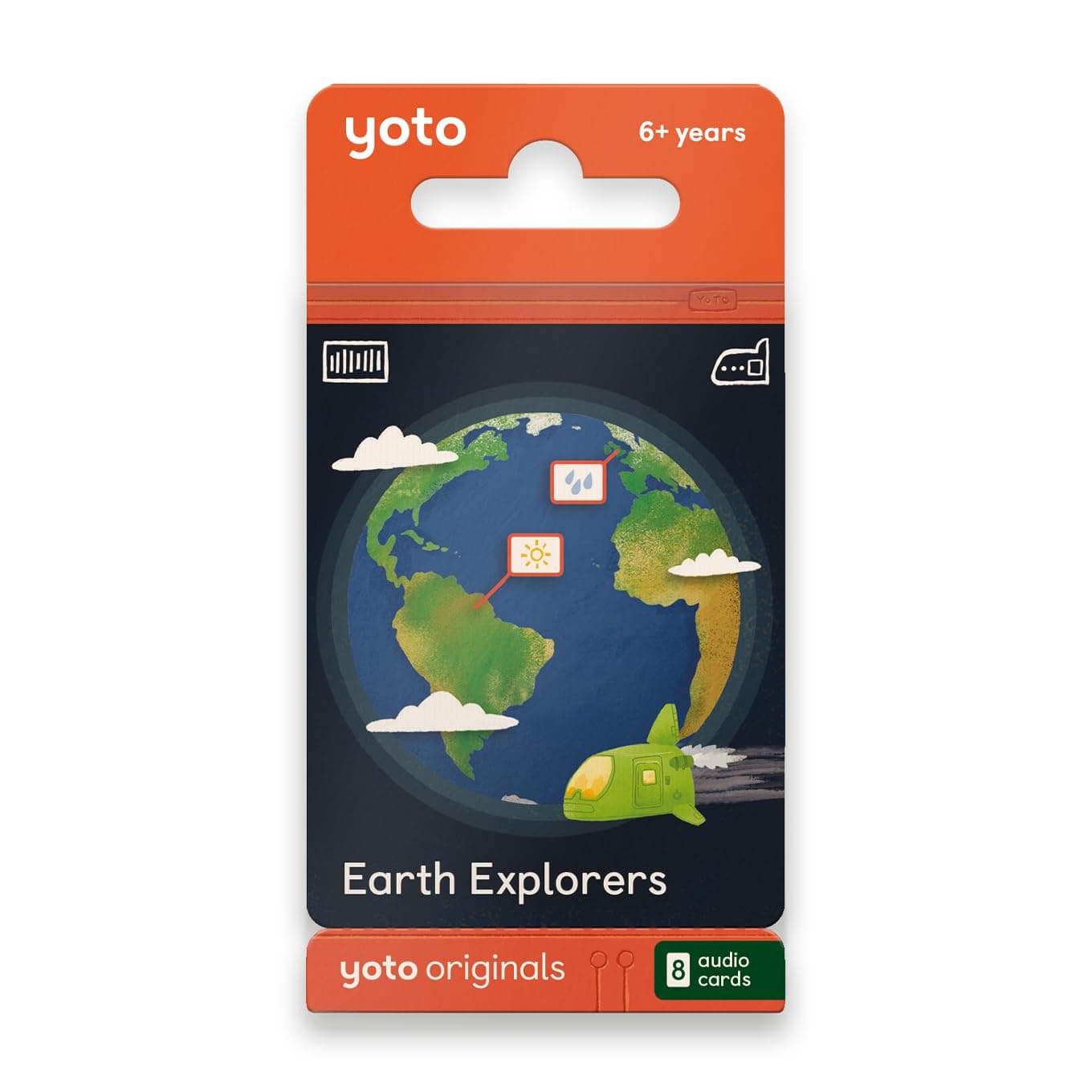 Earth Explorers – 8 Kids Audio Cards for Use with Player & Mini All-in-1 Audio Device, Educational Screen-Free Listening with Fun Stories for Learning & Interactive Quizzes, Ages 6+
