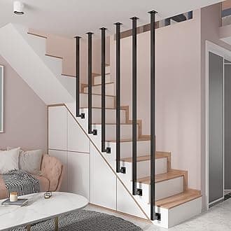 Stair Grab Bar Metal Transitional Handrail Wrought Iron Balustrade Posts | Safety Grab Rails Stair Railing Banister Handrail Fence Pole Garden Fencing Staircase Hand Rails ( Size : 50cm(19.7inch) )