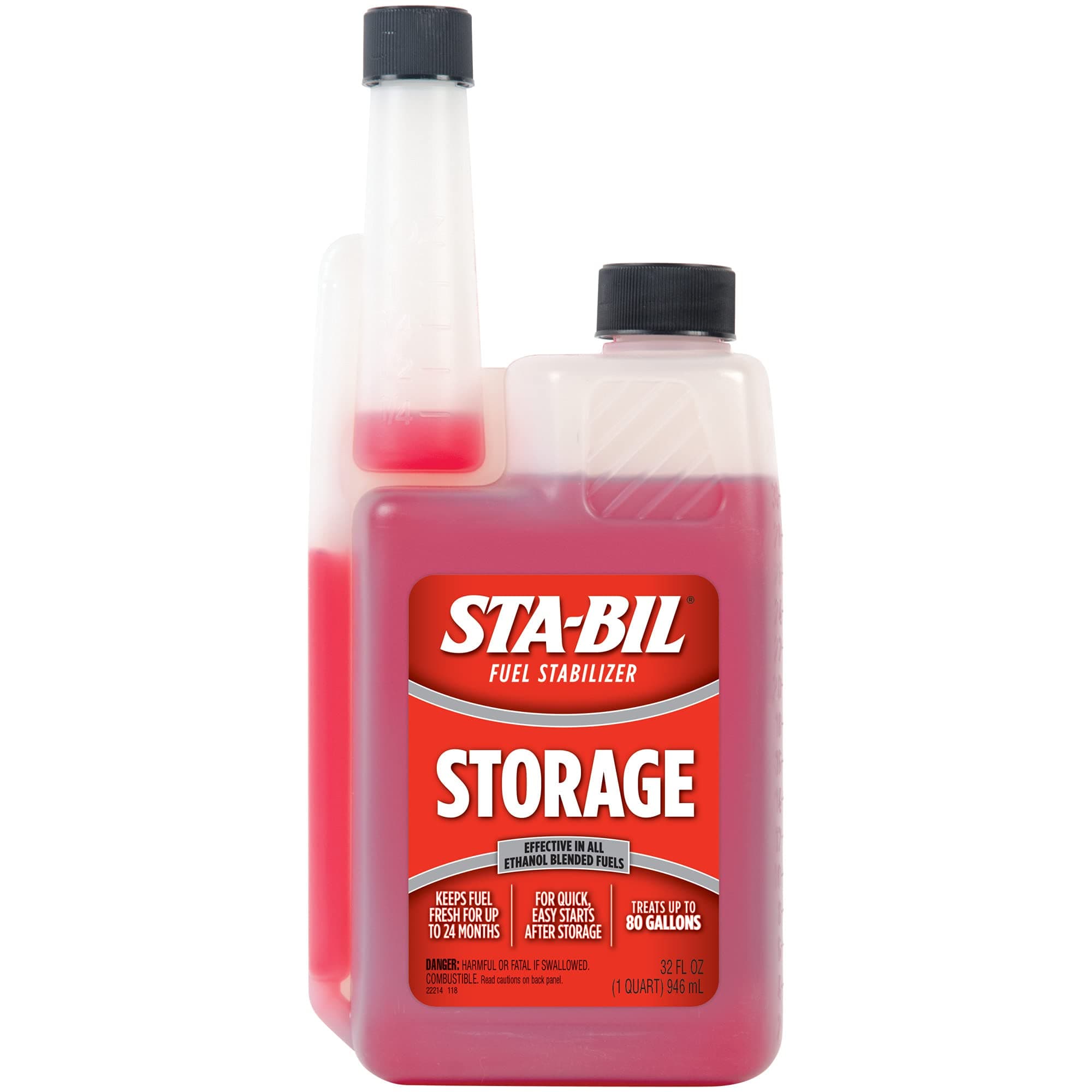Storage Fuel Stabilizer | Keeps Fuel Fresh for 24 Months, Prevents Corrosion, Gasoline Treatment Fuel Additive that Protects Fuel System, Gas Stabilizer for Fuel Storage, 32 oz.