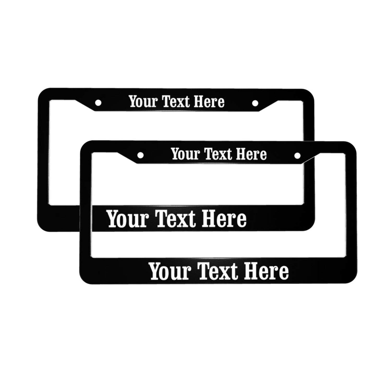 Custom Personalized License Plate Frame,Aluminum License Plate Holder 12x6 in,License Tag Car Frames for Us Standard (2 Pack)