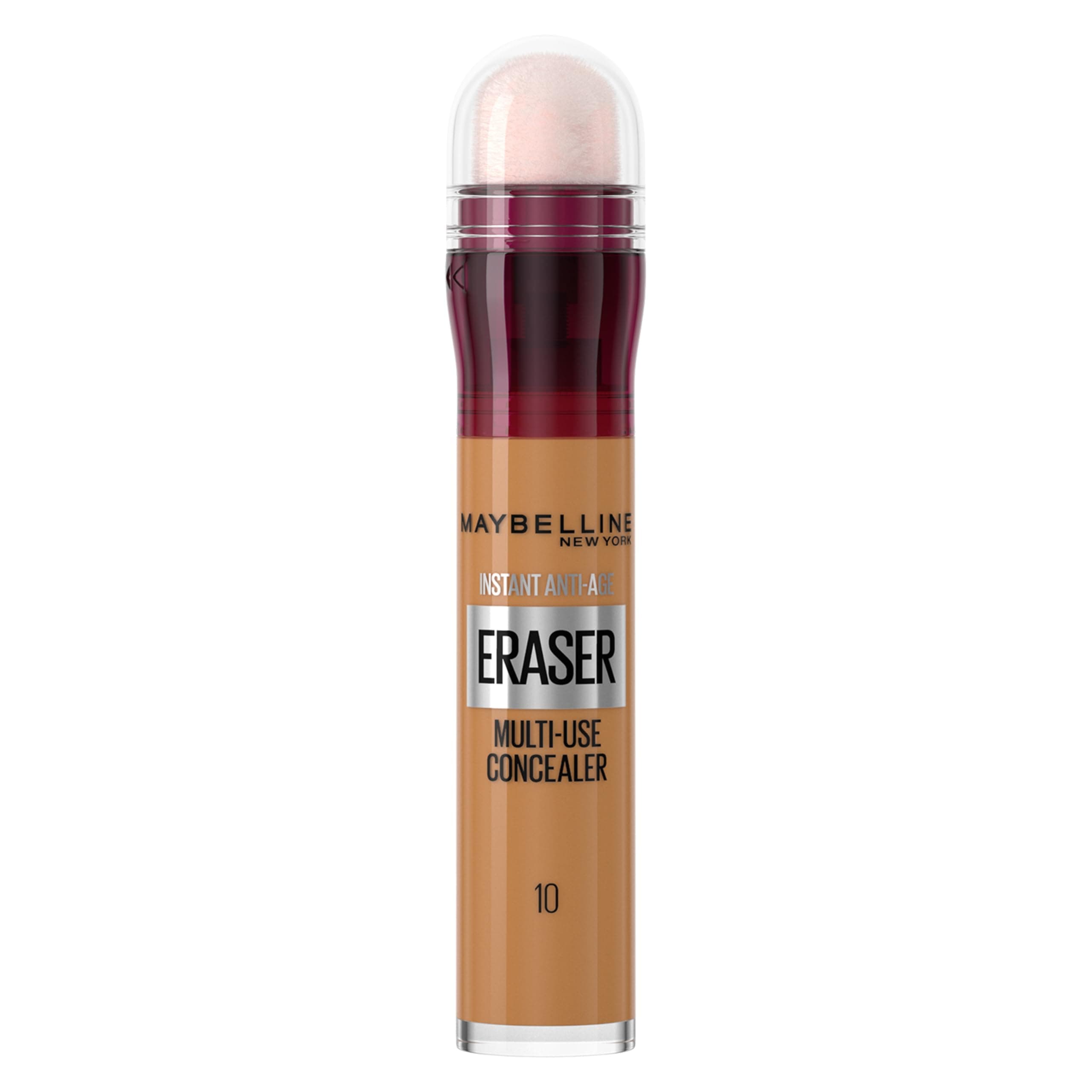 Maybelline Instant Anti-Age Eraser Eye Concealer for Face, Dark Circles, Blemish & Fine Lines Concealer, Full Coverage, Dermatologist Tested, Suitable for Sensitive Skin, Shade: 10 Caramel