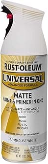 376725 Universal All Surface Spray Paint, 12 oz, Matte Farmhouse White