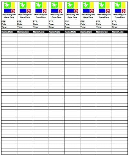 Rite in the Rain Geocache Logs Geocaching Log Sheets Water Resistant Paper