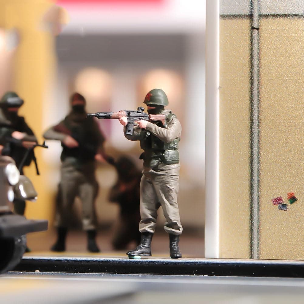 Painted Miniatures 1/18 1/24 1/64 1/43 1/87 Scale Russian Sniper Soldier #2 Scene Props Figure Dolls Unpainted Model for Cars Vehicles (Painted, 1/18 Scale)