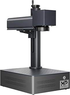 Monport 30W Fiber Laser Engraver, LightBurn Compatible Laser Marking Machine with Red Dot Pointer, 5.9"x5.9" Metal Etching Machine for Metal Marking with 100000 Hour Lifespan BSLcad Included
