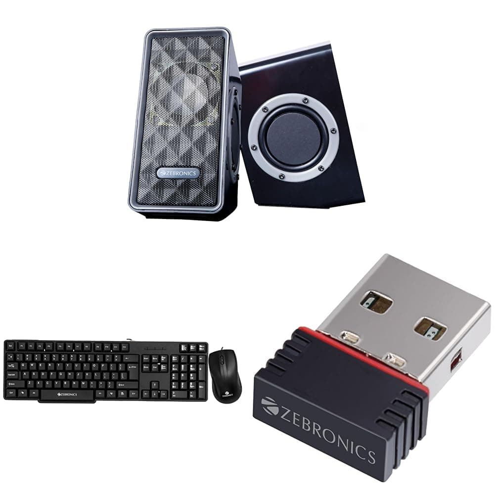 ZEBRONICS S990 Portable Multimedia Speaker Suitable for Laptop & Desktop (2.0 Powered with AUX)