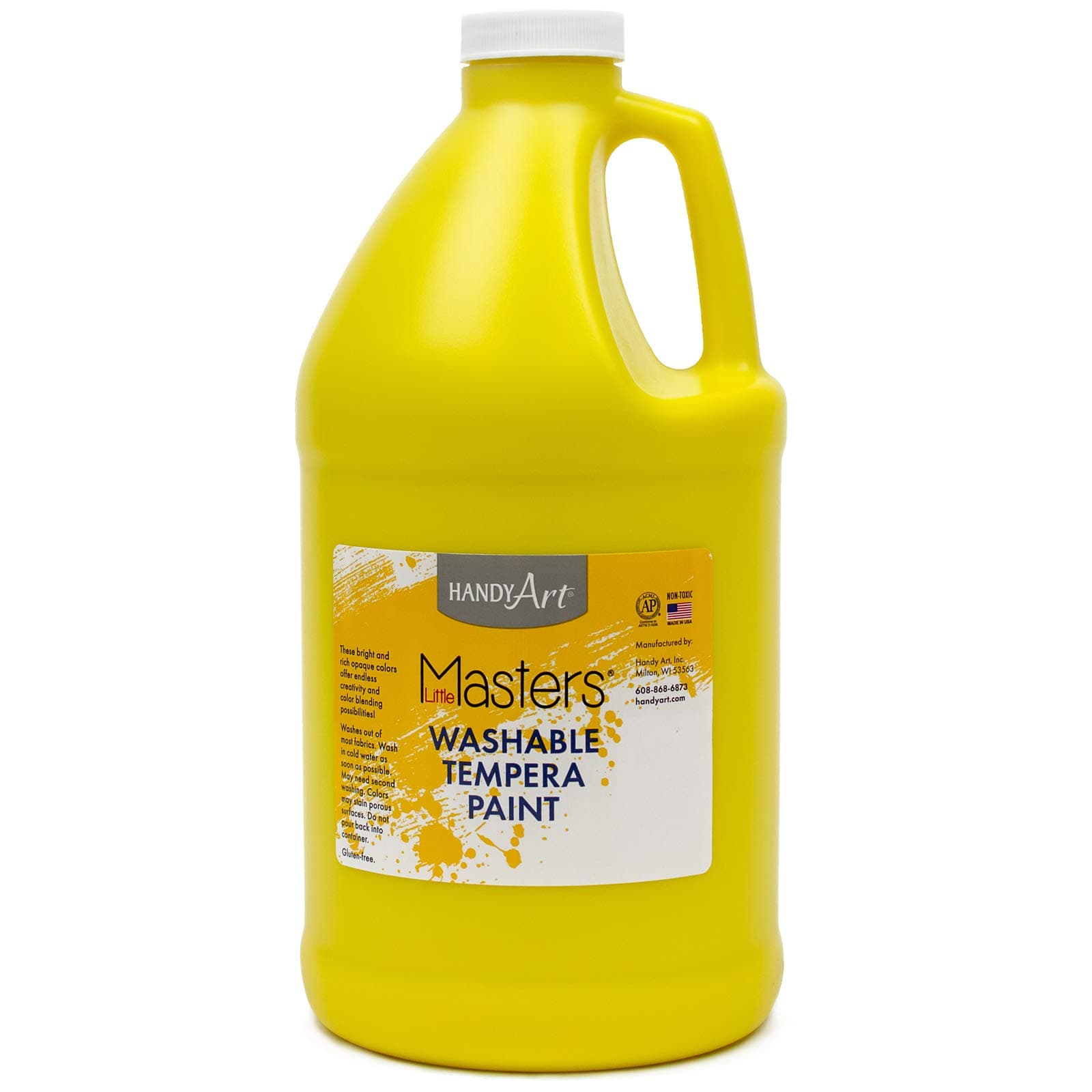 Little Masters Washable Tempera Paint, 64 Fl Oz (Pack of 1), Yellow