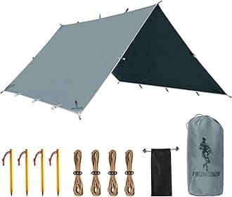 Free Soldier Waterproof Portable Tarp Multifunctional Outdoor Camping Traveling Awning Backpacking Tarp shelter Rain Tarp