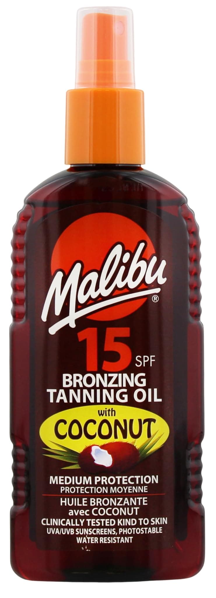 Spf 15 Bronzing Tanning Oil With Coconut, 200 Ml