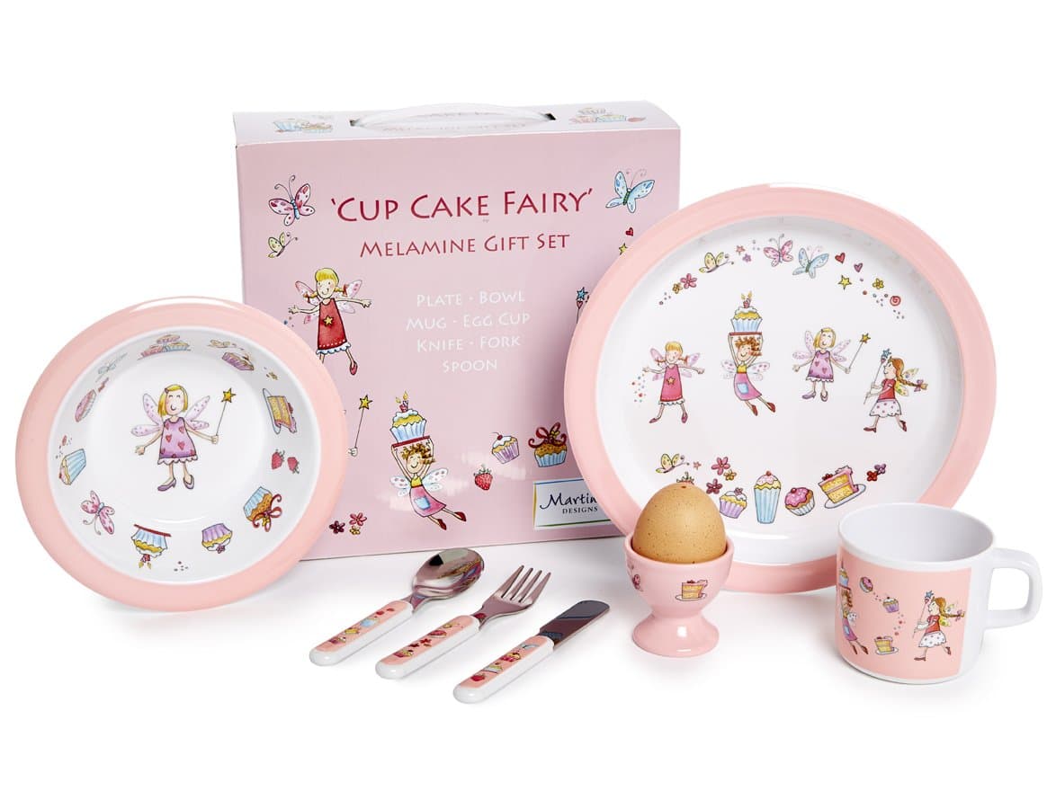 Cup Cake Fairy 7 Piece Melamine Gift Set by Martin Gulliver