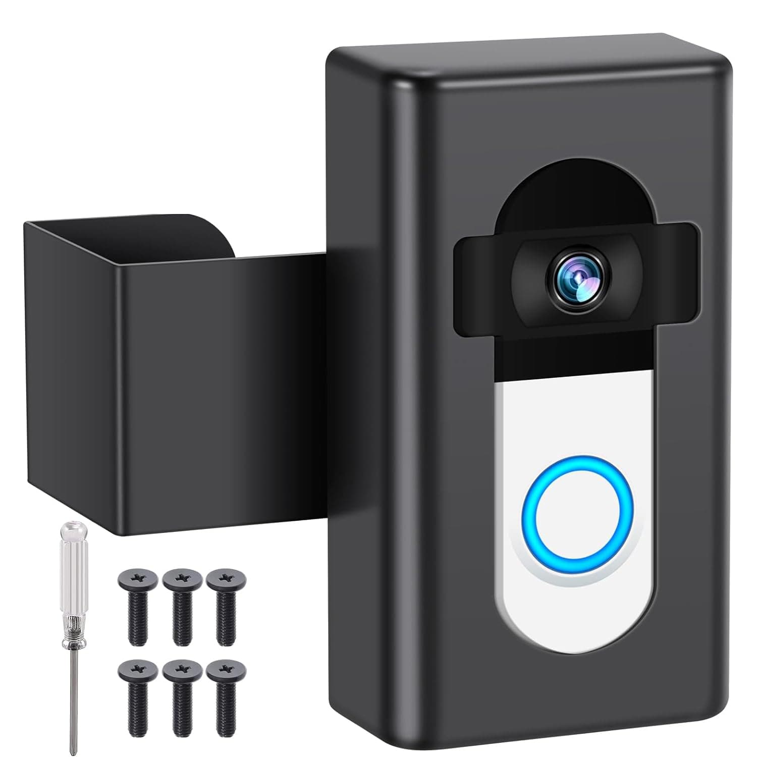 Anti-Theft Ring Doorbell Mount, Ann Bully No-Drill Video Doorbell Door Mount for Apartment Door Compatible with Ring Video Doorbell 4/3/3 Plus/2/1/2020 2021 Pro