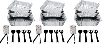 Party Essentials30 Piece Party Serving Refill Kit, Includes Aluminum pans, Fuel and Serving Utensils (N30)