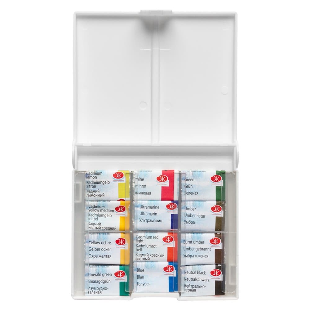 White Nights Watercolor 12 Whole Pan Set, White