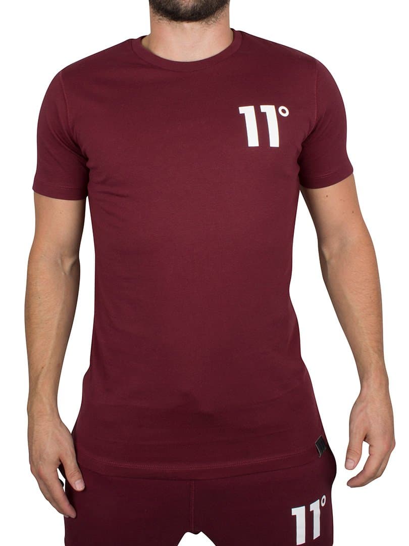 11 Degrees Men's Core Logo T-Shirt, Red, X-Small