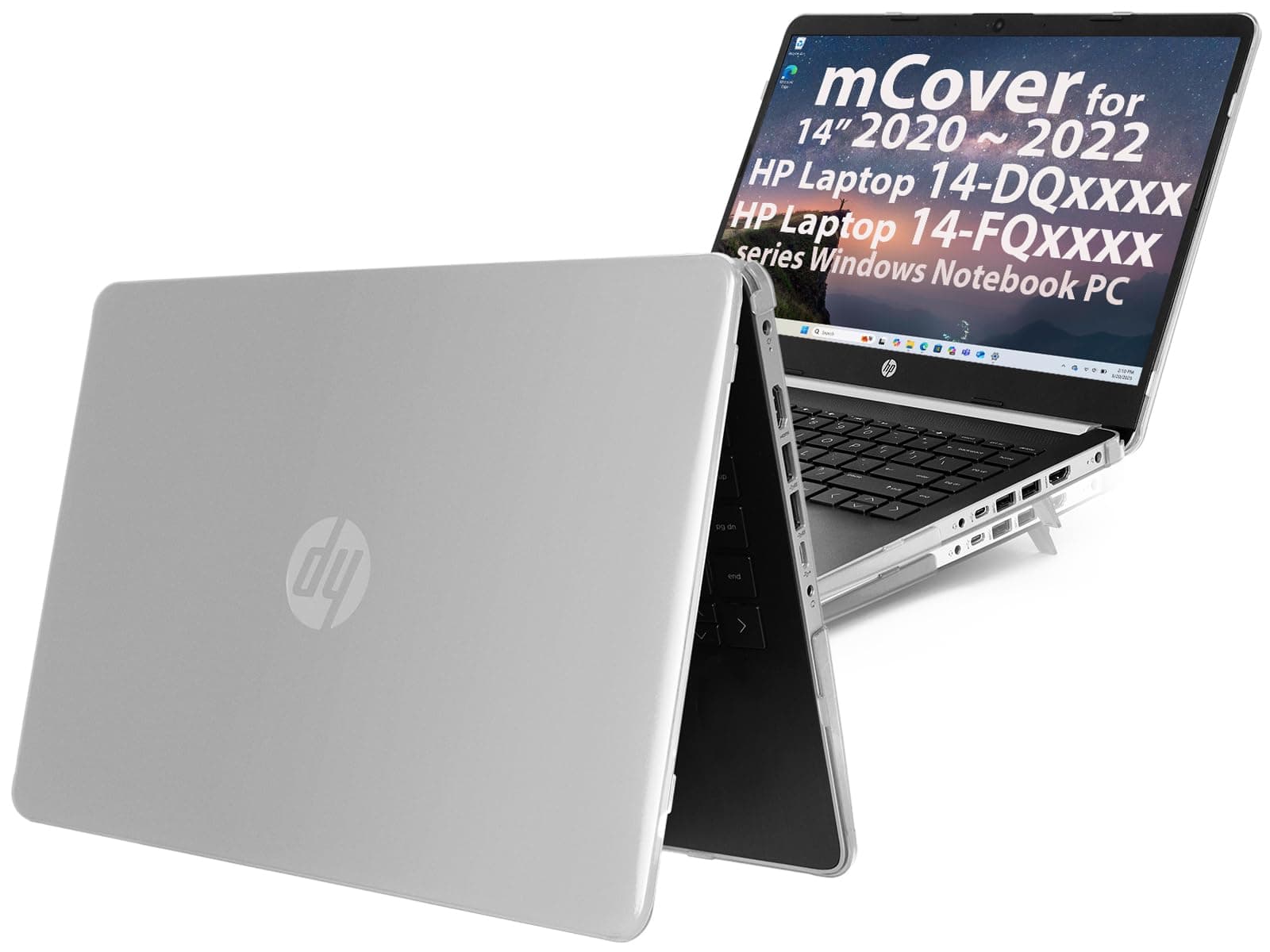 Hard Shell Case for 2020 14" HP Pavilion 14-DQxxxx Series (NOT Compatible with Other HP Pavilion Series) laptops (Clear)