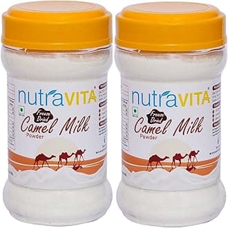 Nutra Vita Camel Milk Powder 1 Kg (2x500g) (Freeze Dried,Gluten Free, No Additives, No Preservatives)