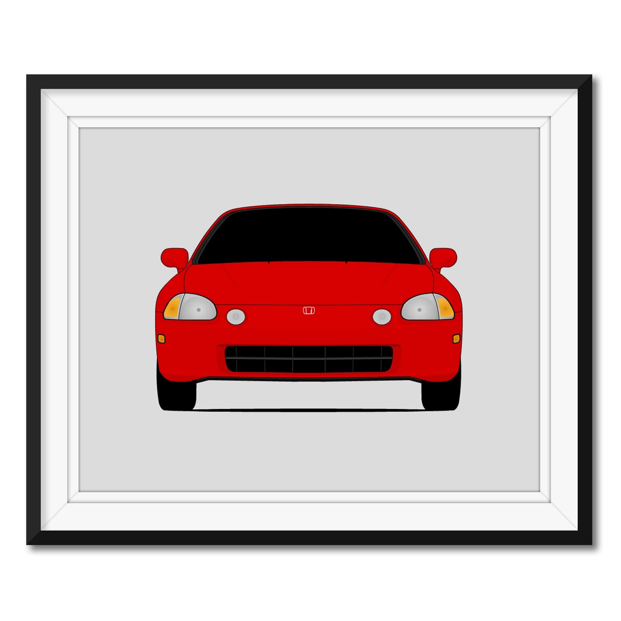 Honda Del Sol (1992-2000) Inspired Poster Print Wall Art Decor Handmade (Unframed)