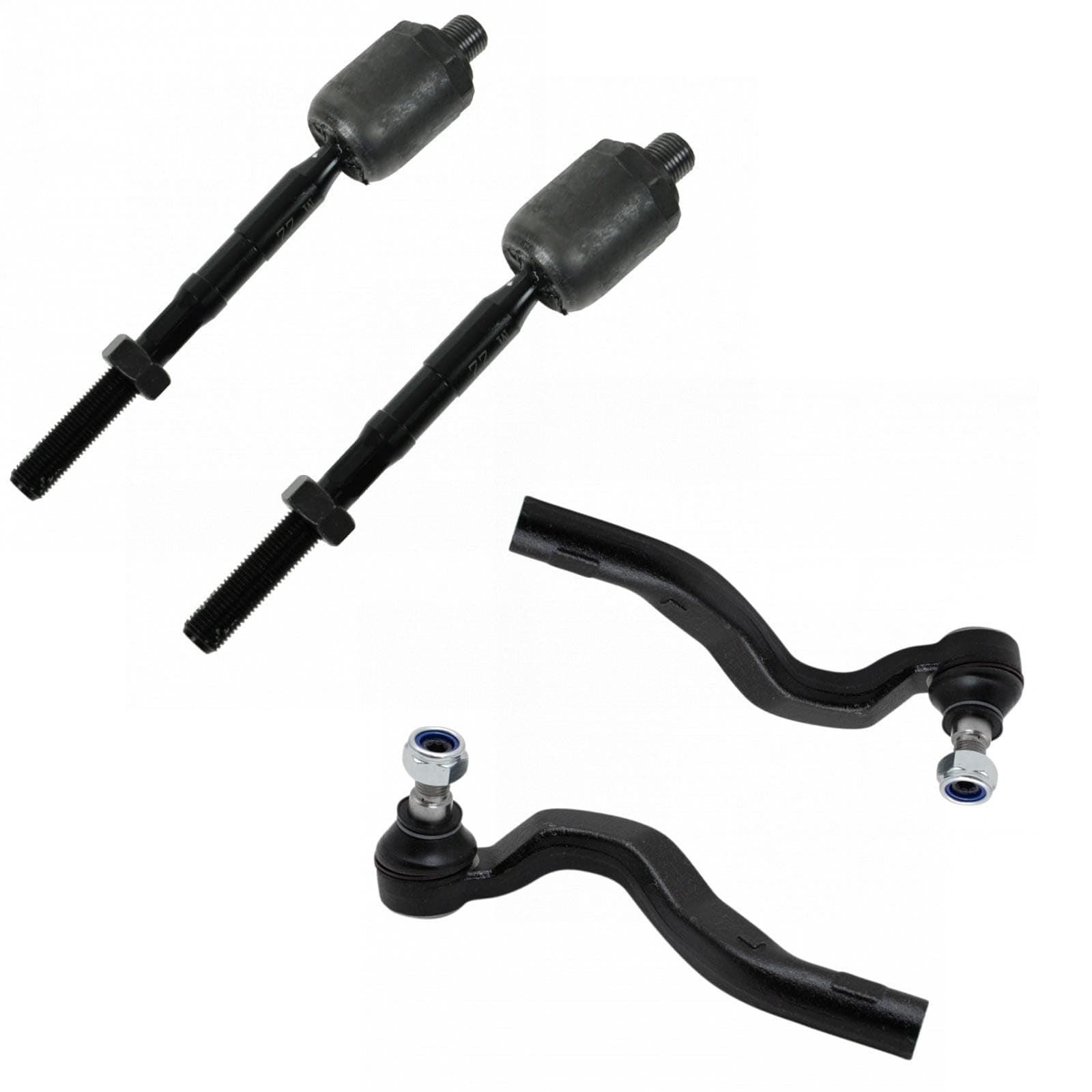 TRQ Front Tie Rod Set Compatible with 1998-2003 Mercedes-Benz E320 2000-2002 E430