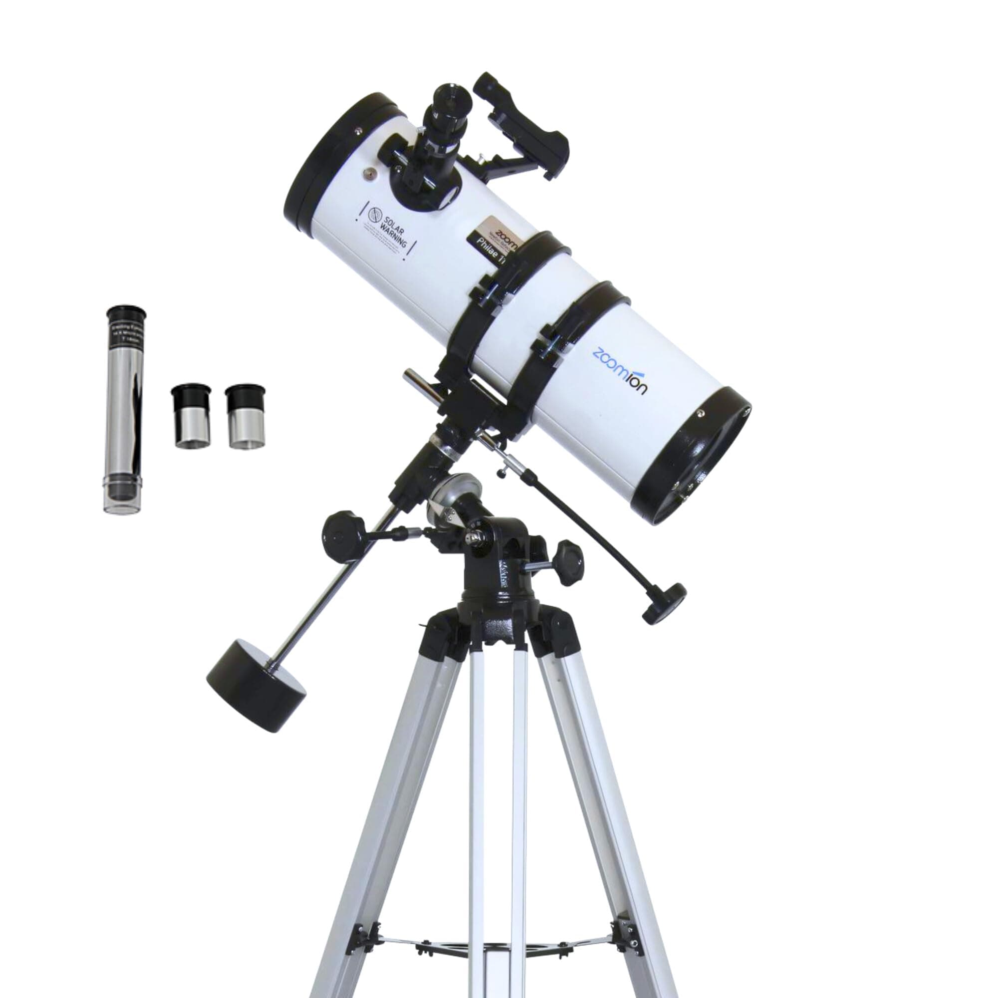 Philae 114/500 EQ reflector telescope astronomical set with tripod, mount and eyepieces for children and beginners of astronomy