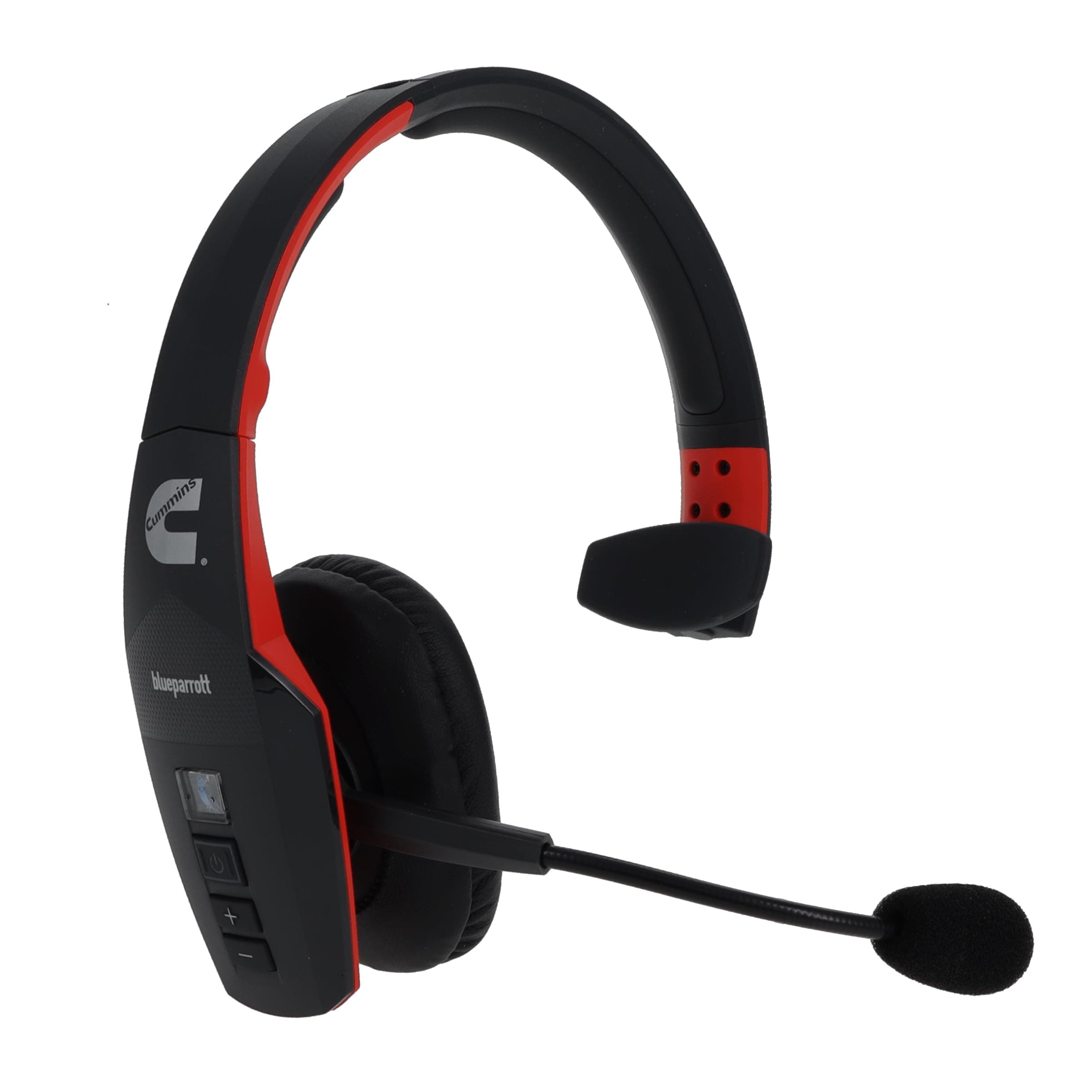 Cummins Edition BlueParrott B450-XT Noise Cancelling Bluetooth Headset – Unique Design with Industry Leading Sound & Improved Comfort, Up to 24 Hours of Talk Time, IP54-Rated, Black Red