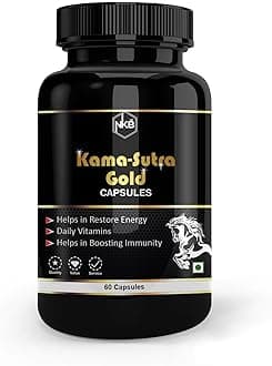 Kama-Sutra Extra Gold Ayurvedic Herbal Supplement For Stamina, Enhanced Performance & Power For Men (60 Capsules)