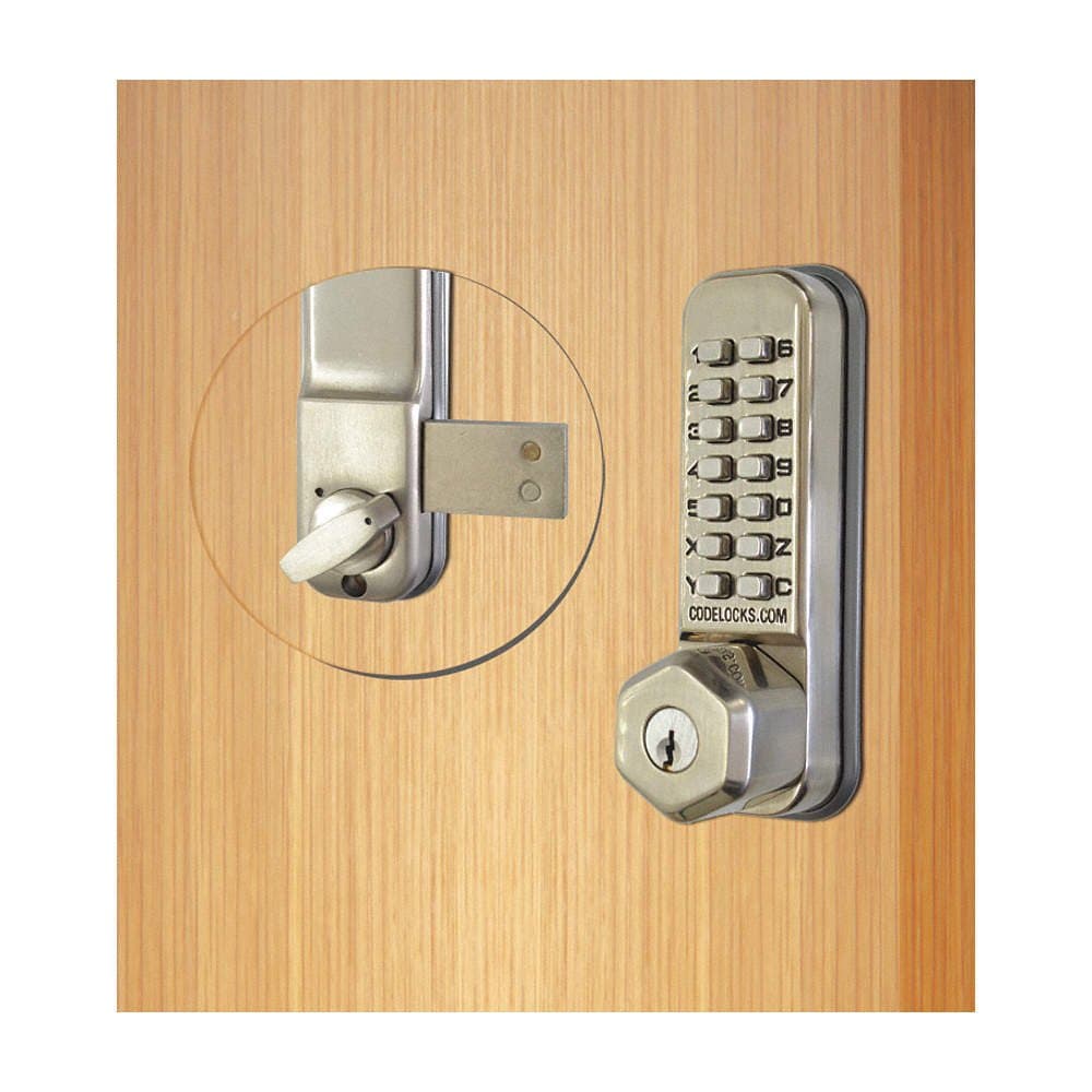 Codelocks CL200K Surface Deadbolt with Key Override Stainless Steel-New