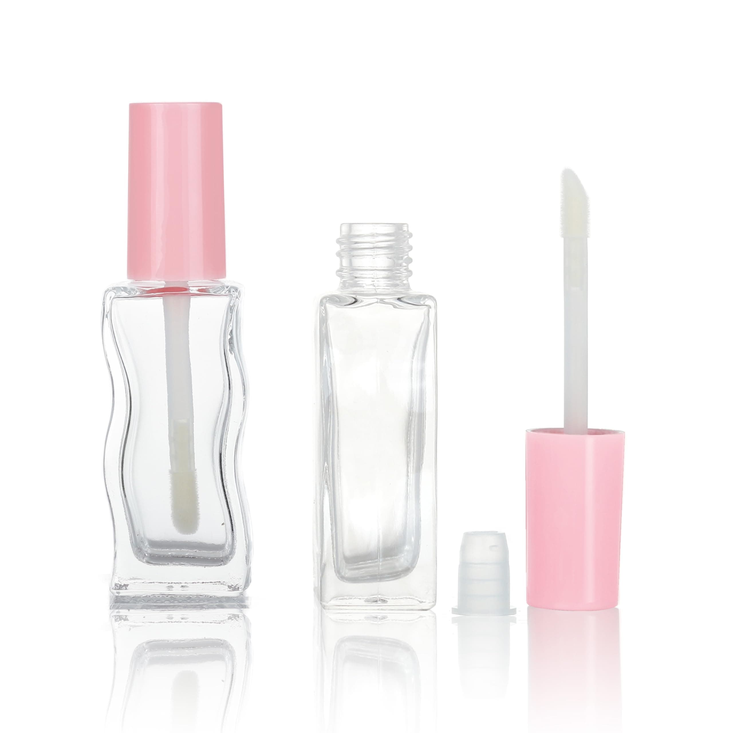 COSIDEA 30 pcs 10ml Pink Empty glass lip gloss tubes lipgloss tube container bottles for oils liptin packing whole sale in bulk