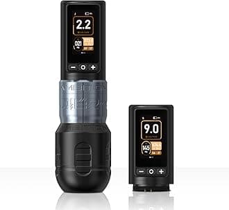 Ambition Soldier 270 Wireless Tattoo Machine, 270 g.cm Torque Brushless Motor Cordless Tattoo Gun, Rotary Tattoo Cartridge Pen with Dual 2400mAh Touchscreen Battery Supply for Artists