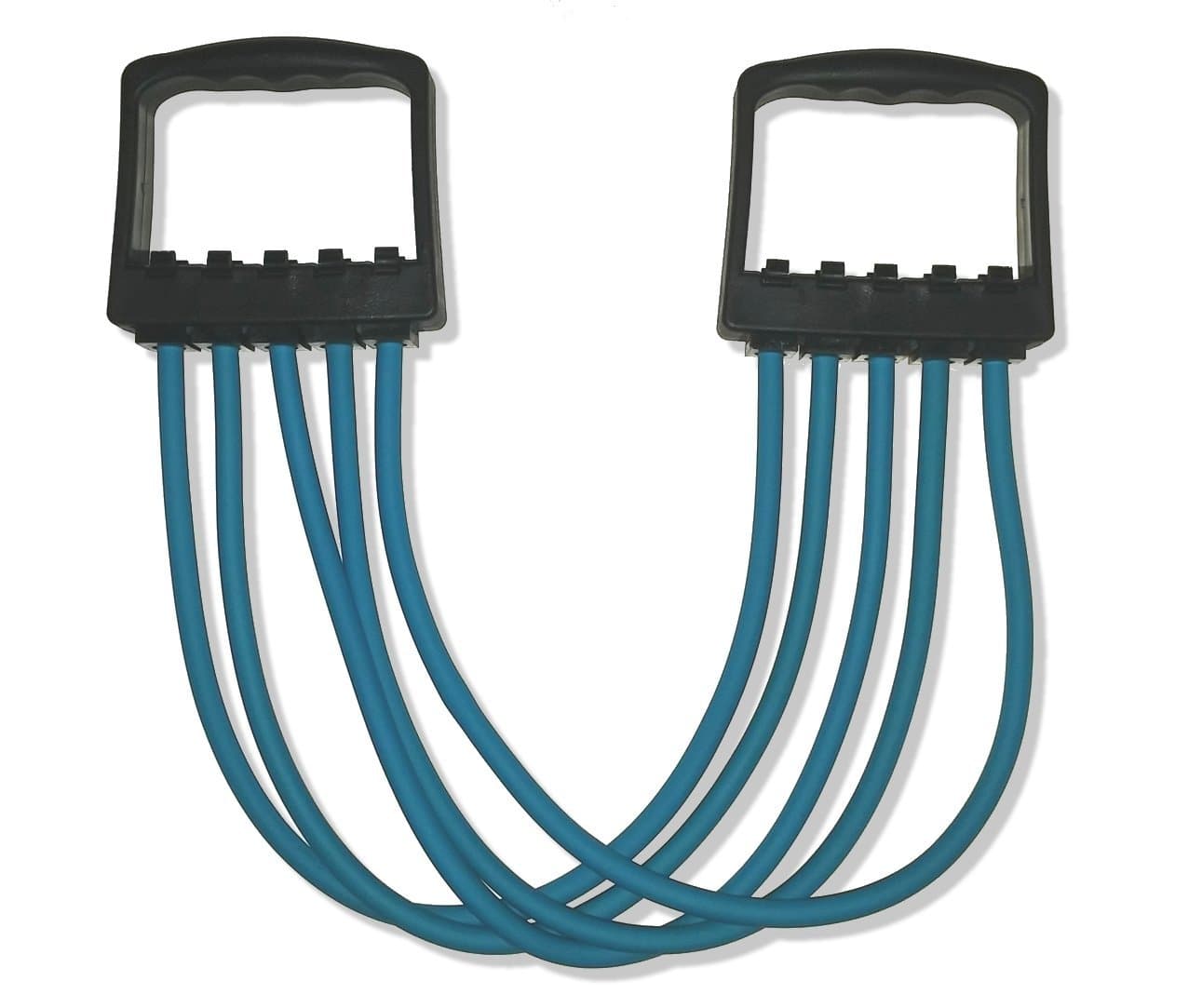 AlbiFit 5 Spring Chest Expander Exercise Fitness Strength Training Adjustable Resistance (Blue Color)