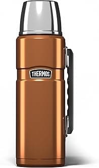 Stainless King 1.2L Multi- Purpose Thermos Flask - Original-Style Flask can be used as Travel Mug or Insulated Water Bottle for Daily Commute & Weekend Adventures – Copper, 5- Year Warranty