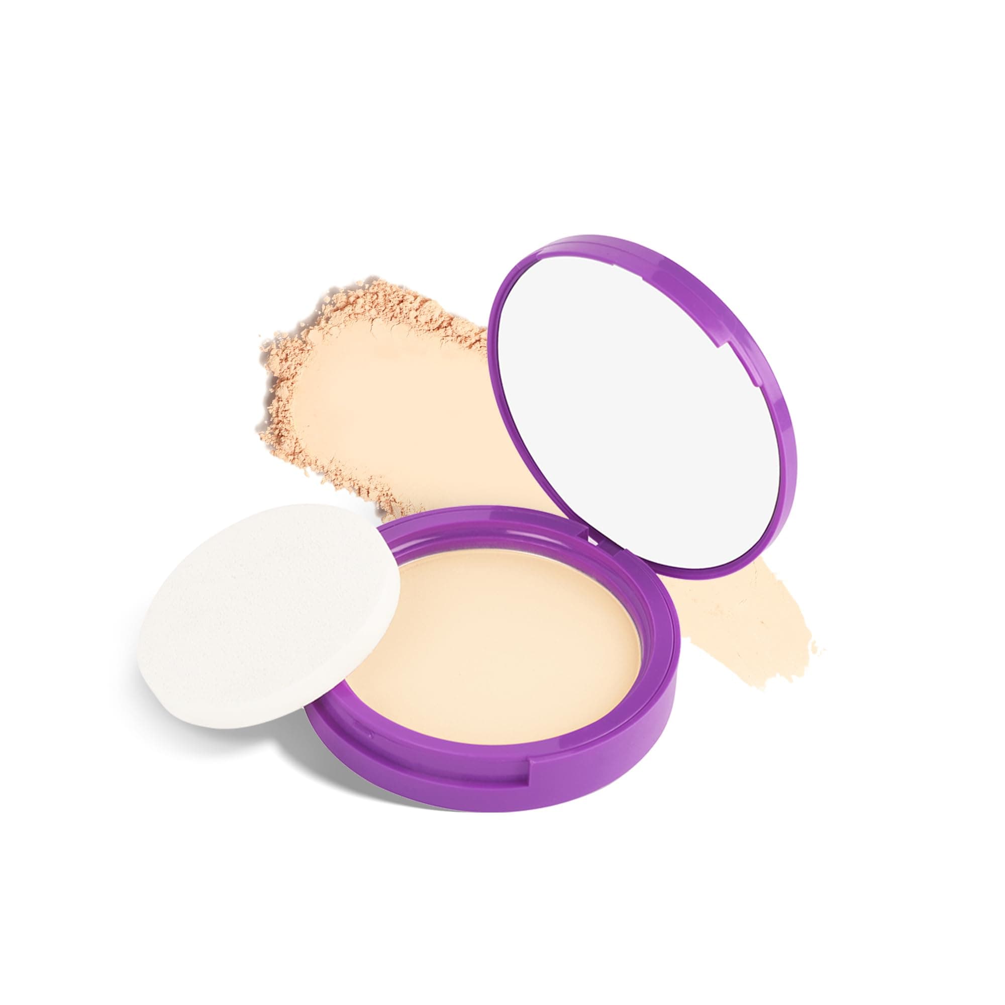 SUGAR POP Longwear Compact with Castor Oil & Vitamin E | PressedSetting Powder with UV Protection | Matte & Long Lasting | 9gm - 04 Pearl