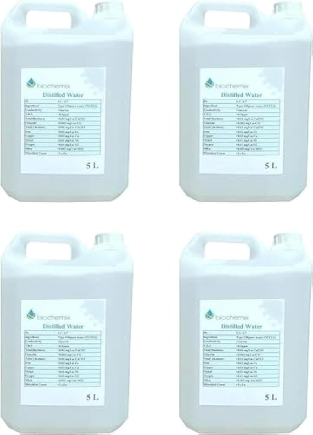 BioChemixHIPURE Distilled Water 5 Liter-4 pieces
