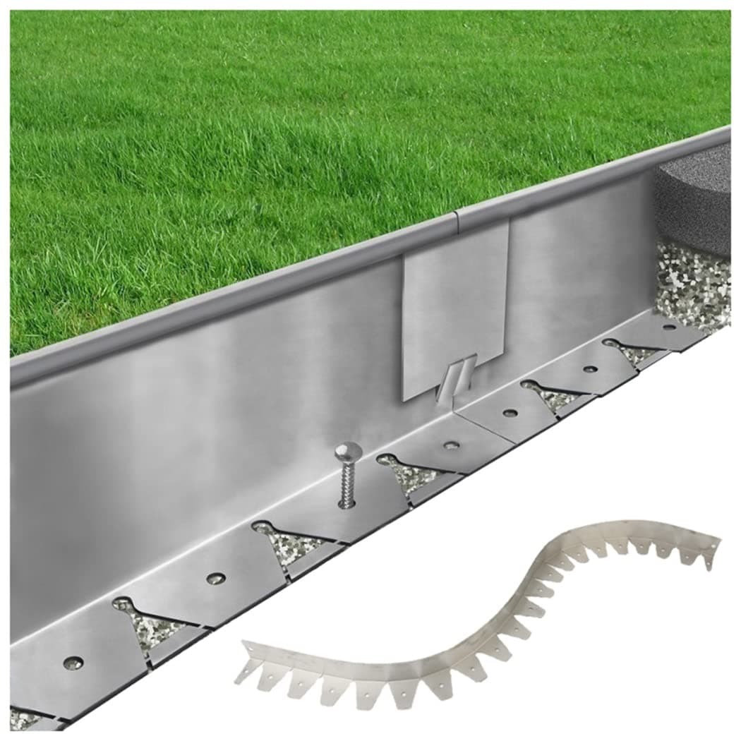 Landscape Edging Border,with Anchoring Stakes Top Commercial Grade Plastic Garden Border,Stainless steel Premium Yard Edging Fence,100 * 50*thickness 1mm,5m
