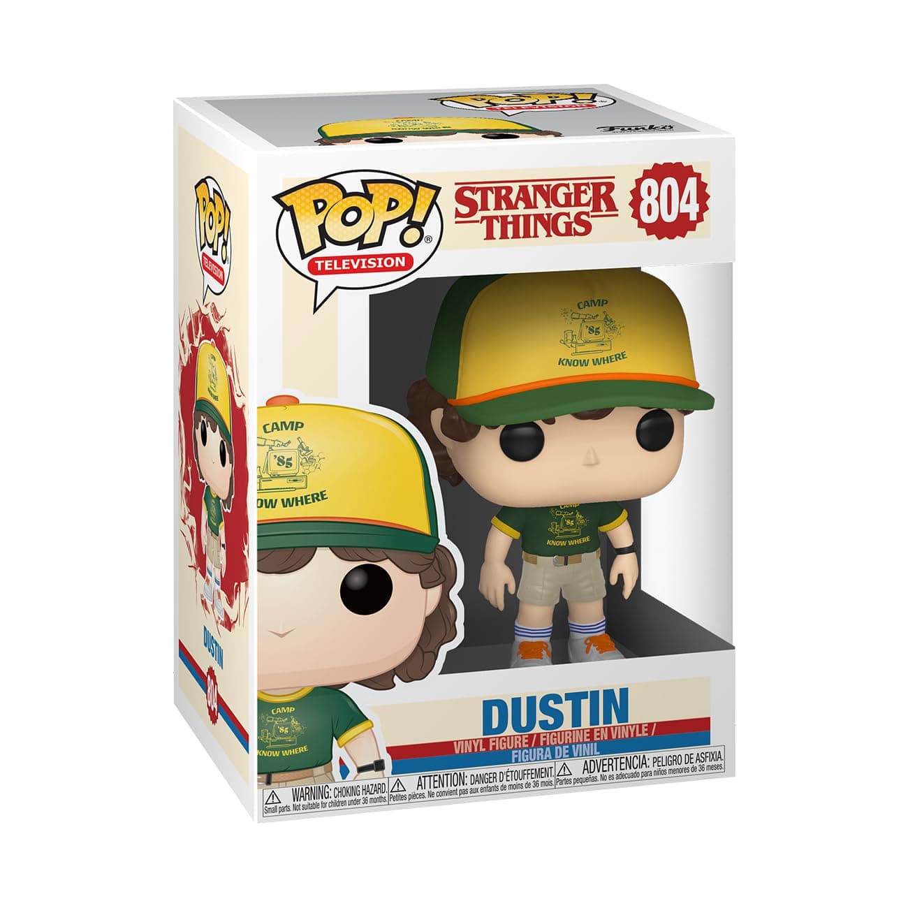 Funko Pop! Television: Stranger Things - Dustin (at Camp), Multicolor