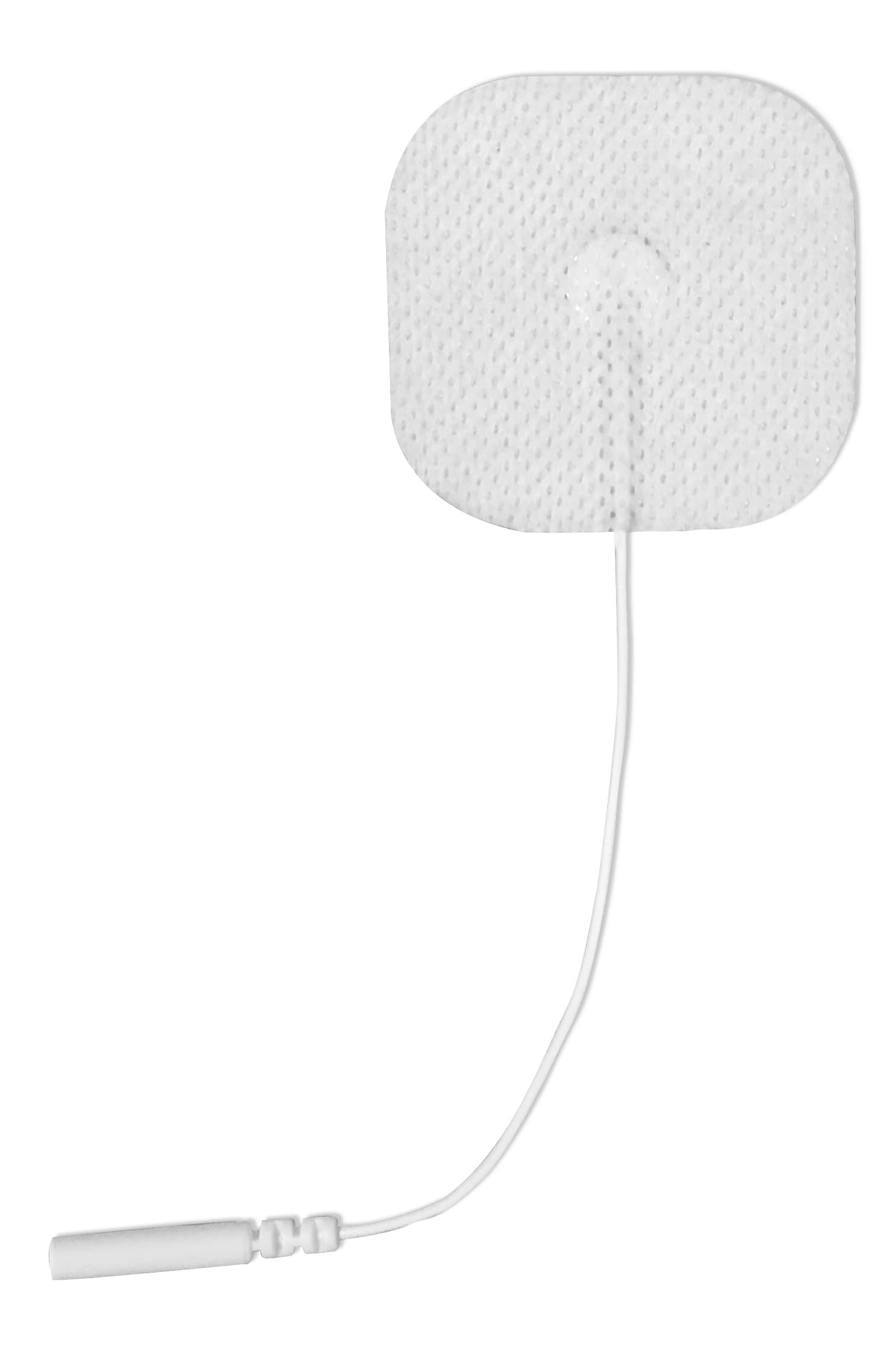 Vermed BioTENS TENS Electrodes - Square 2" x 2" White Woven Cloth (Case of 80 - 4/pouch; 20 pouches/case)