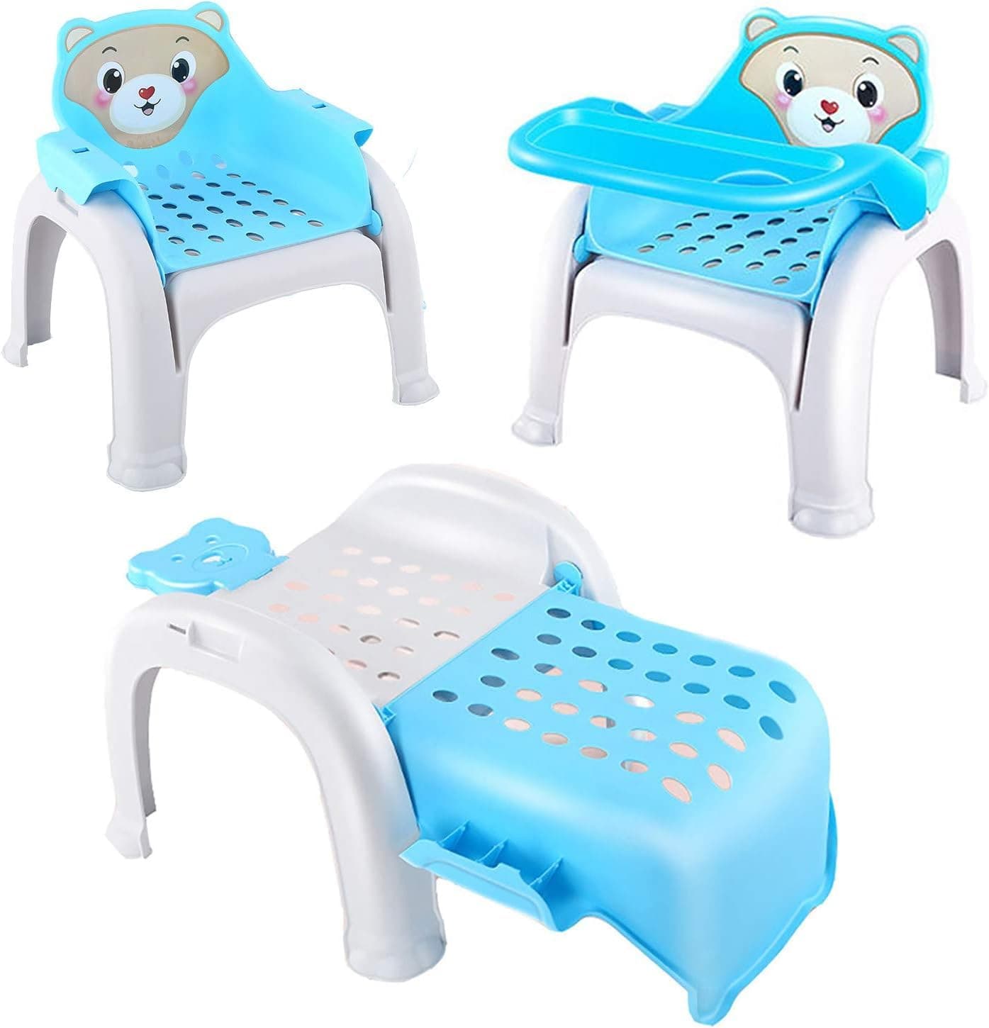 Dravizon Baby Stool Chair with Tray - Strong and Durable Plastic Chair for Kids, School Study, Feeding, and Shampoo Bed