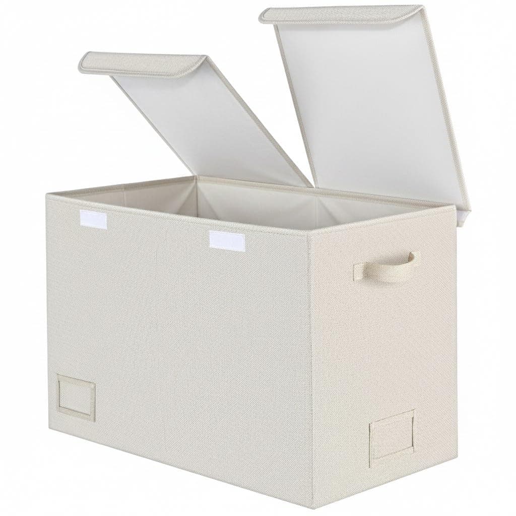 GRANNY SAYS Storage Chest with Lids, Foldable Storage Organizer with Handles, Multi-Purpose Large Storage Box for Home, Bedroom, Living Room, Laundry Room, Brown