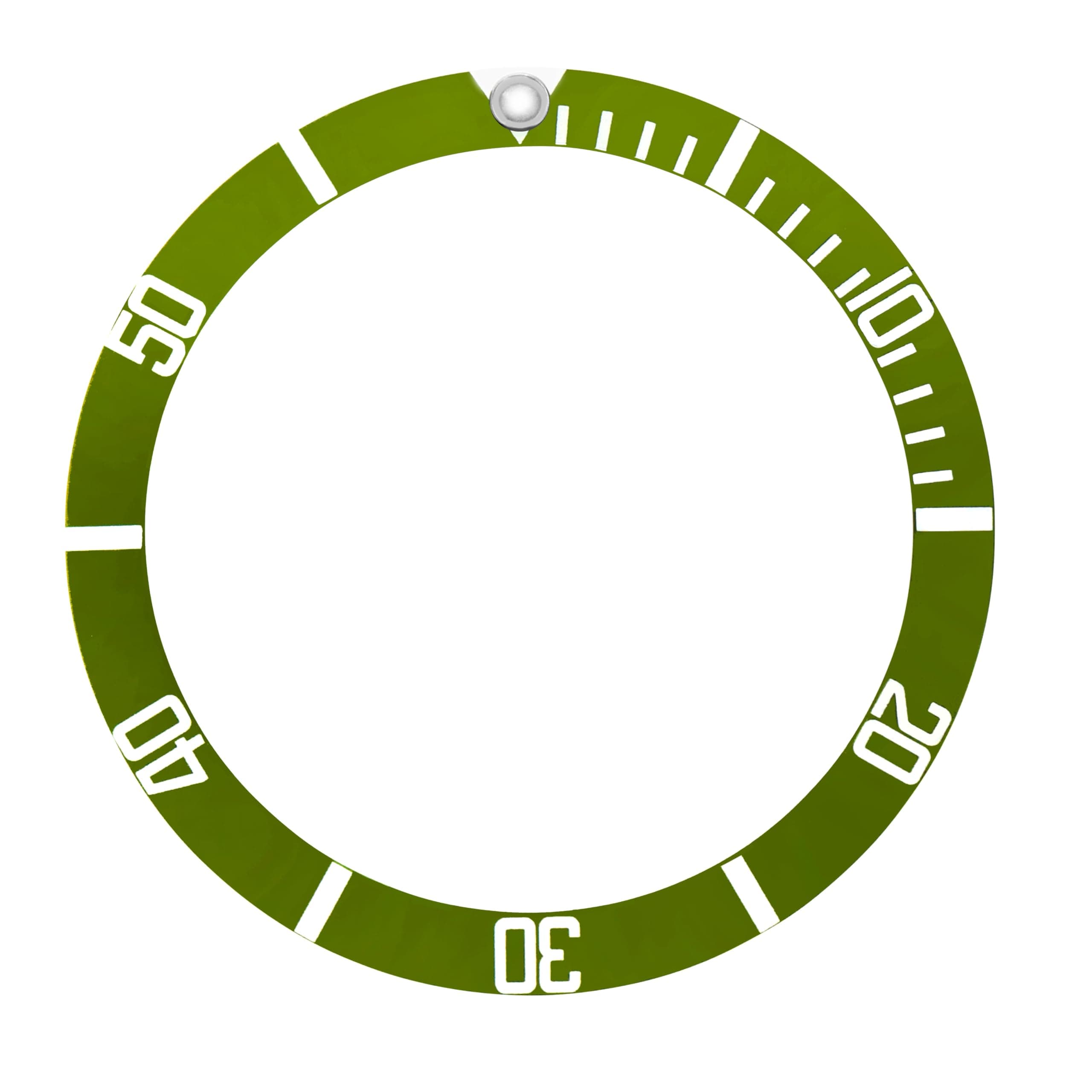 50Th Anniversary Bezel Insert Compatible With Rolex Submariner Watch Green 16610LV Fat Four