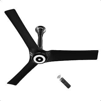 Aris Starlight Smart 1200mm BLDC Ceiling Fan with IoT & Remote | 5star | Best-in-class Air Delivery | Silent Operation | Award Winning Design | LED Underlight | Stellar Black