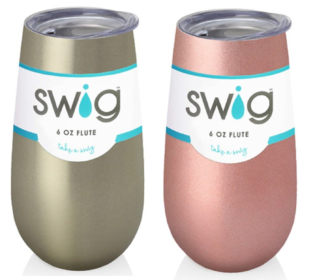 Occasionally Made Swig Fluted Cup, 6 oz (Gold & Rose Gold)