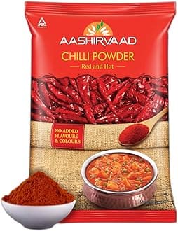 Aashirvaad Chilli Powder, 500g Pack, Red Hot Chilli Powder with No Added Flavours and Colours